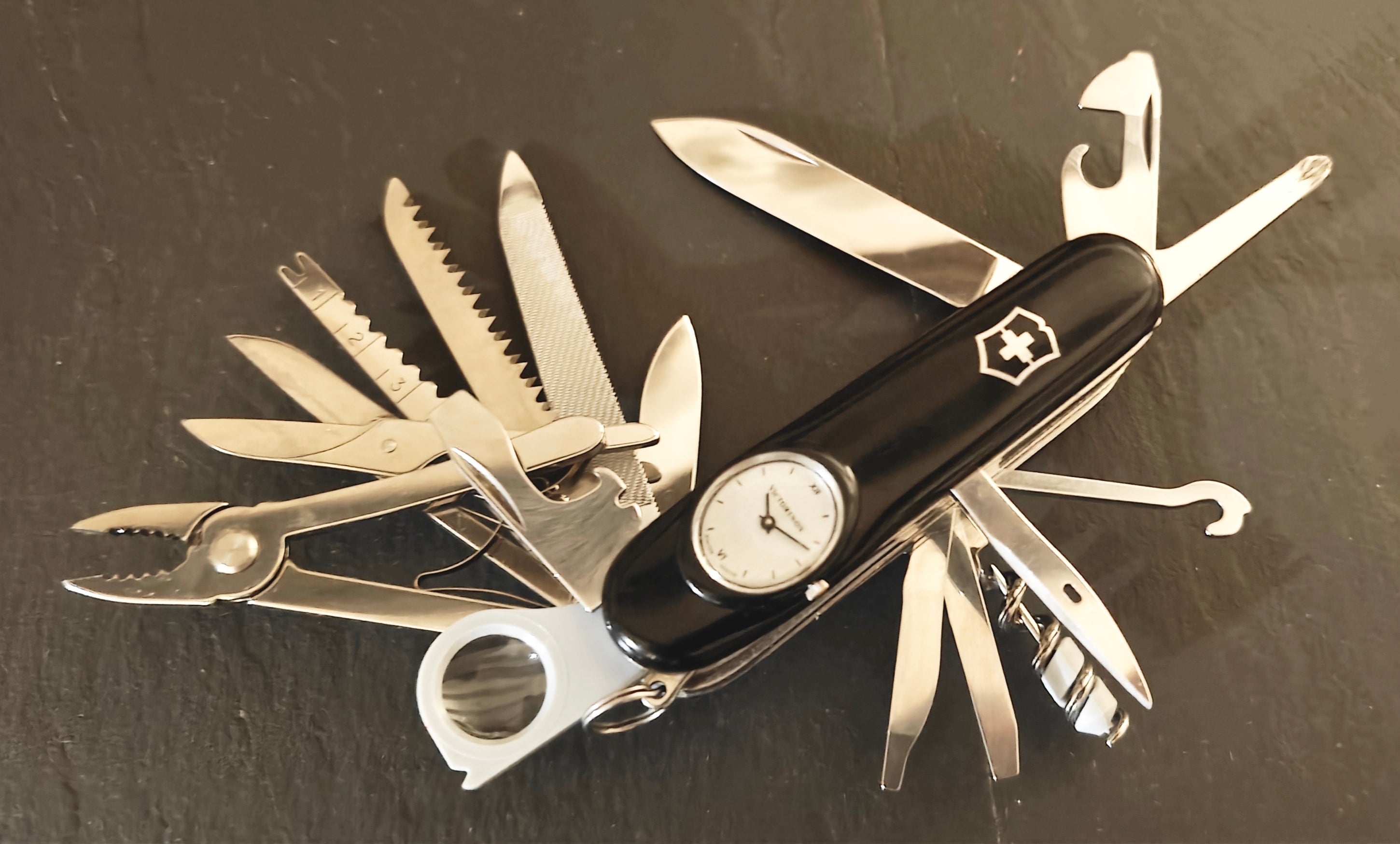 Victorinox Swiss Army Knife Supertimer Black 1990 early model