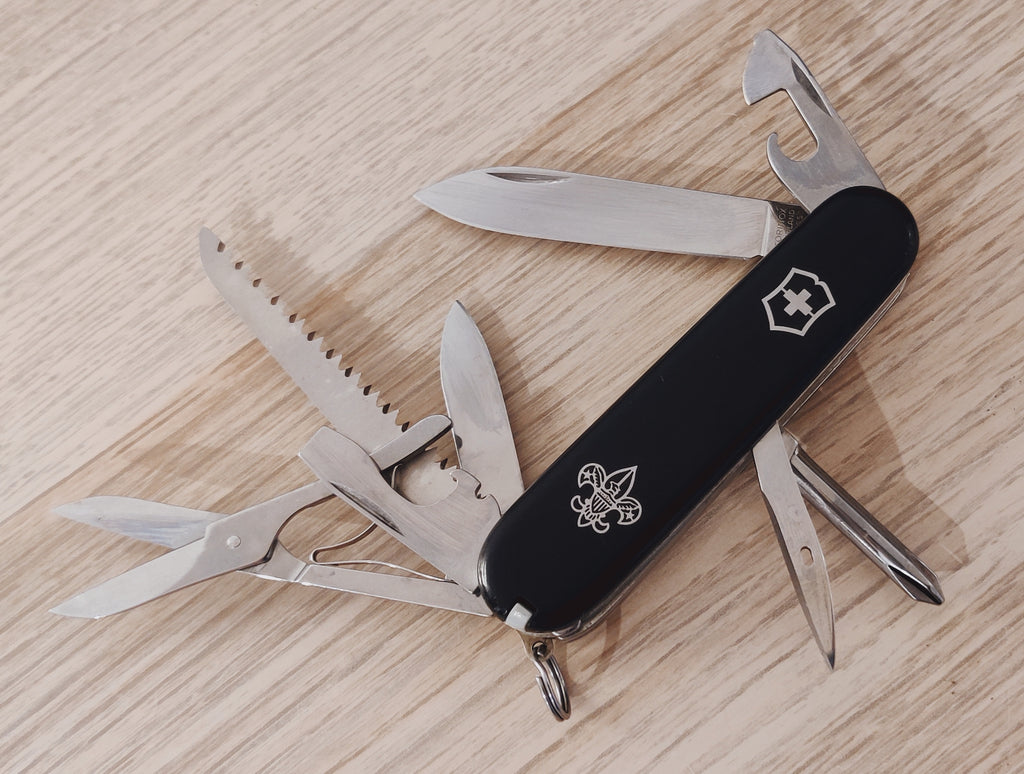 Victorinox Couteau suisse Huntsman Fieldmaster BSA Incrustation métal noir 1985-1991