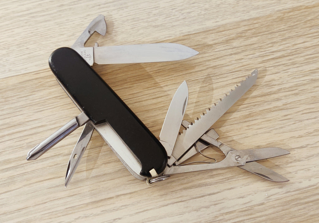 Victorinox Couteau suisse Huntsman Fieldmaster BSA Incrustation métal noir 1985-1991