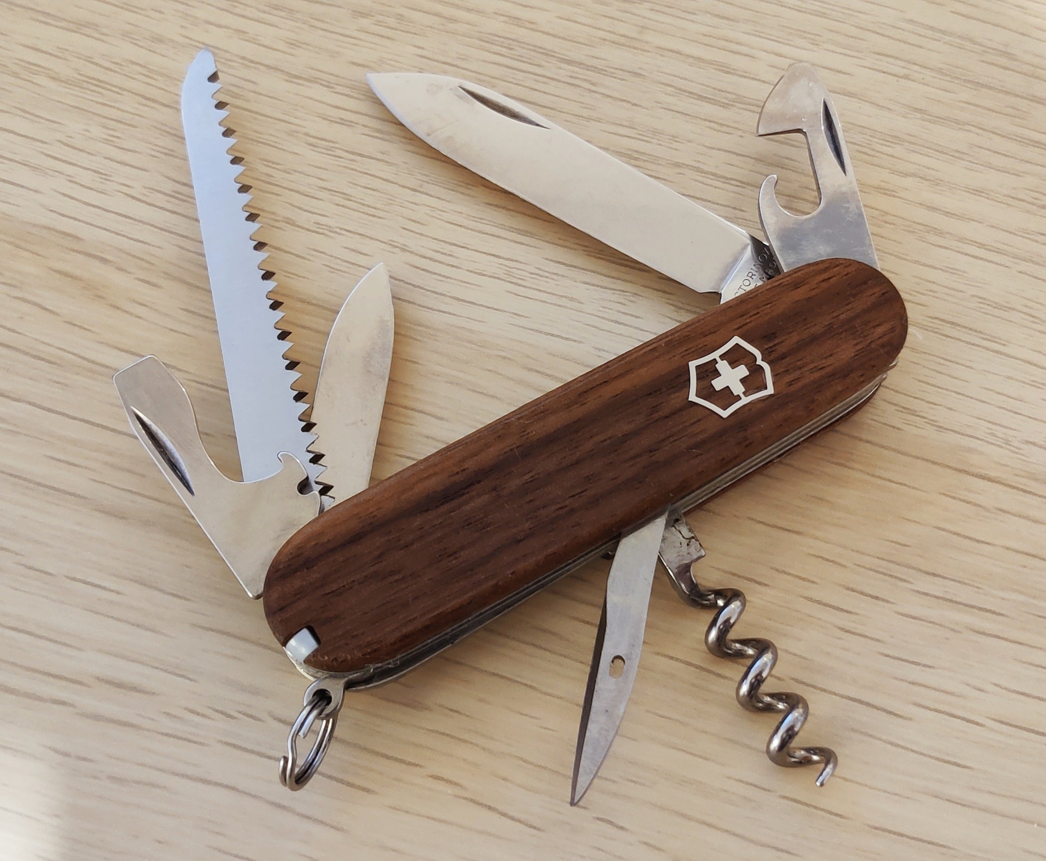 Victorinox Swiss Army Knife Camper Walnut Wood