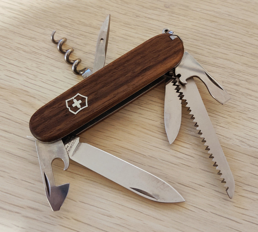 Victorinox Swiss Army Knife Camper Walnut Wood