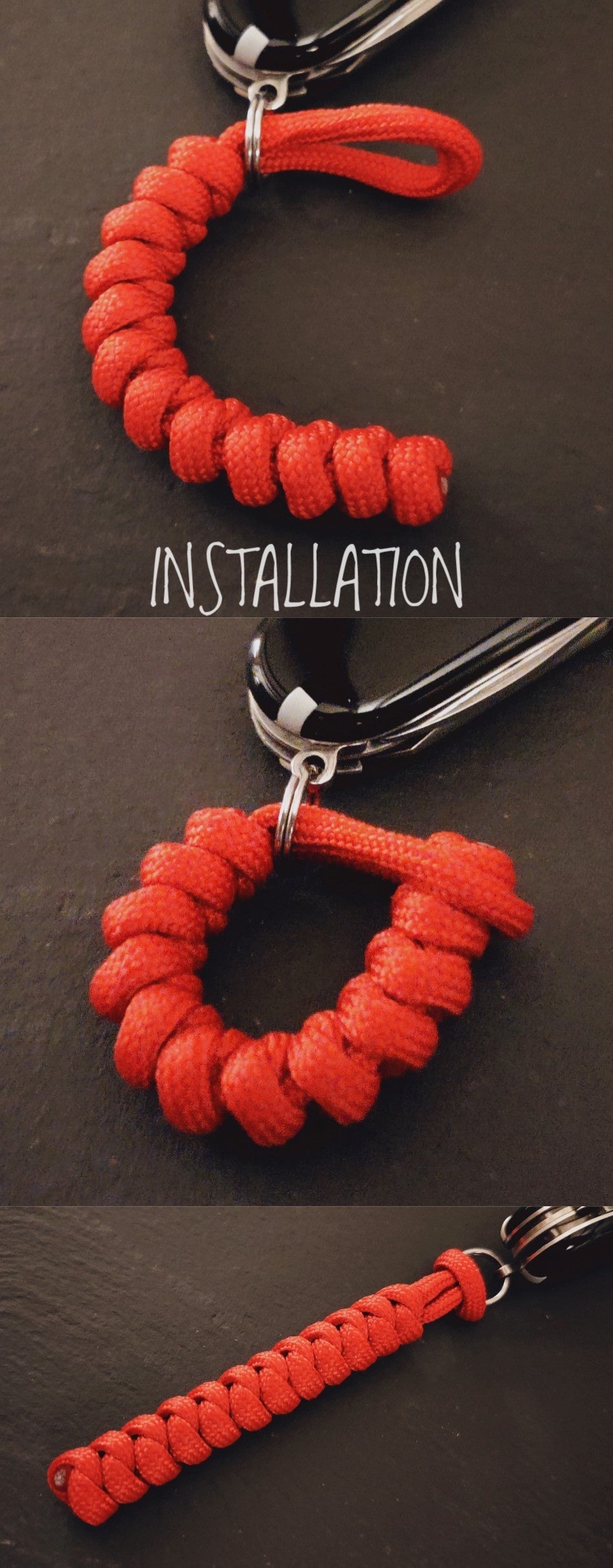 Paracord Lanyard Black for Victorinox SAK