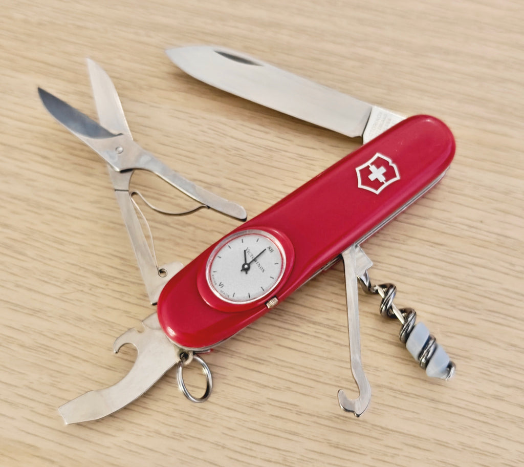 Victorinox Swiss Army Knife Timekeeper red Roman 1990 Early