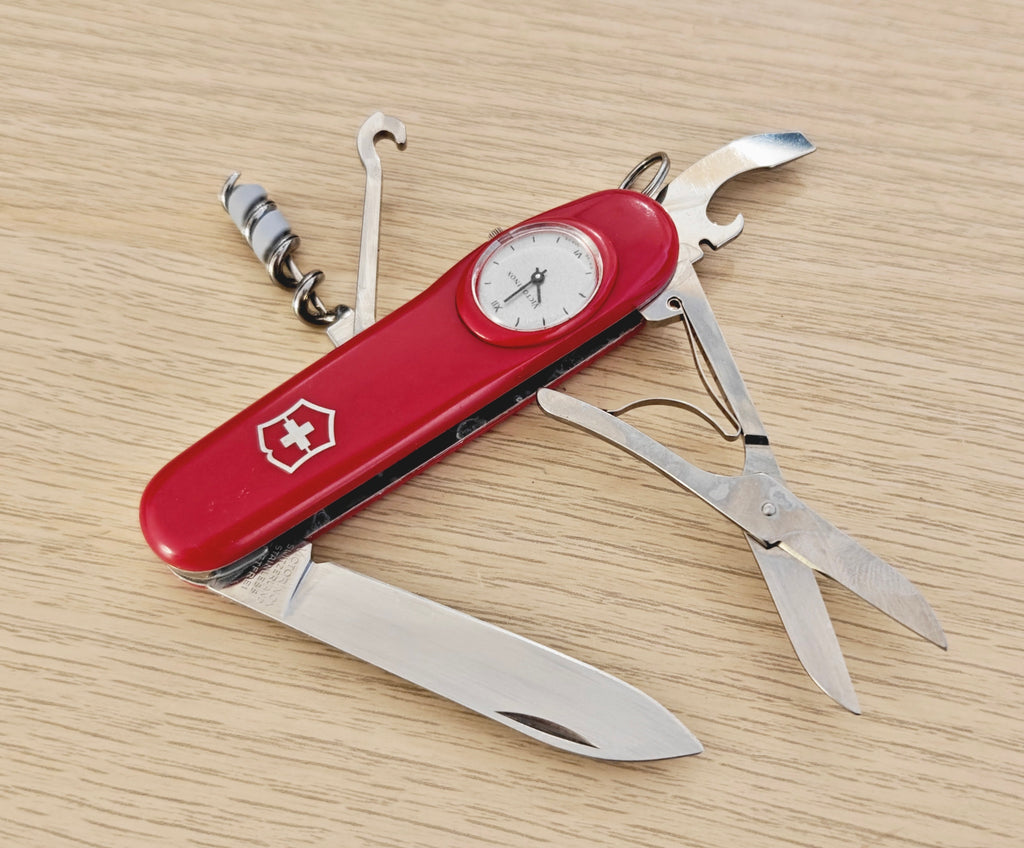 Victorinox Swiss Army Knife Timekeeper red Roman 1990 Early