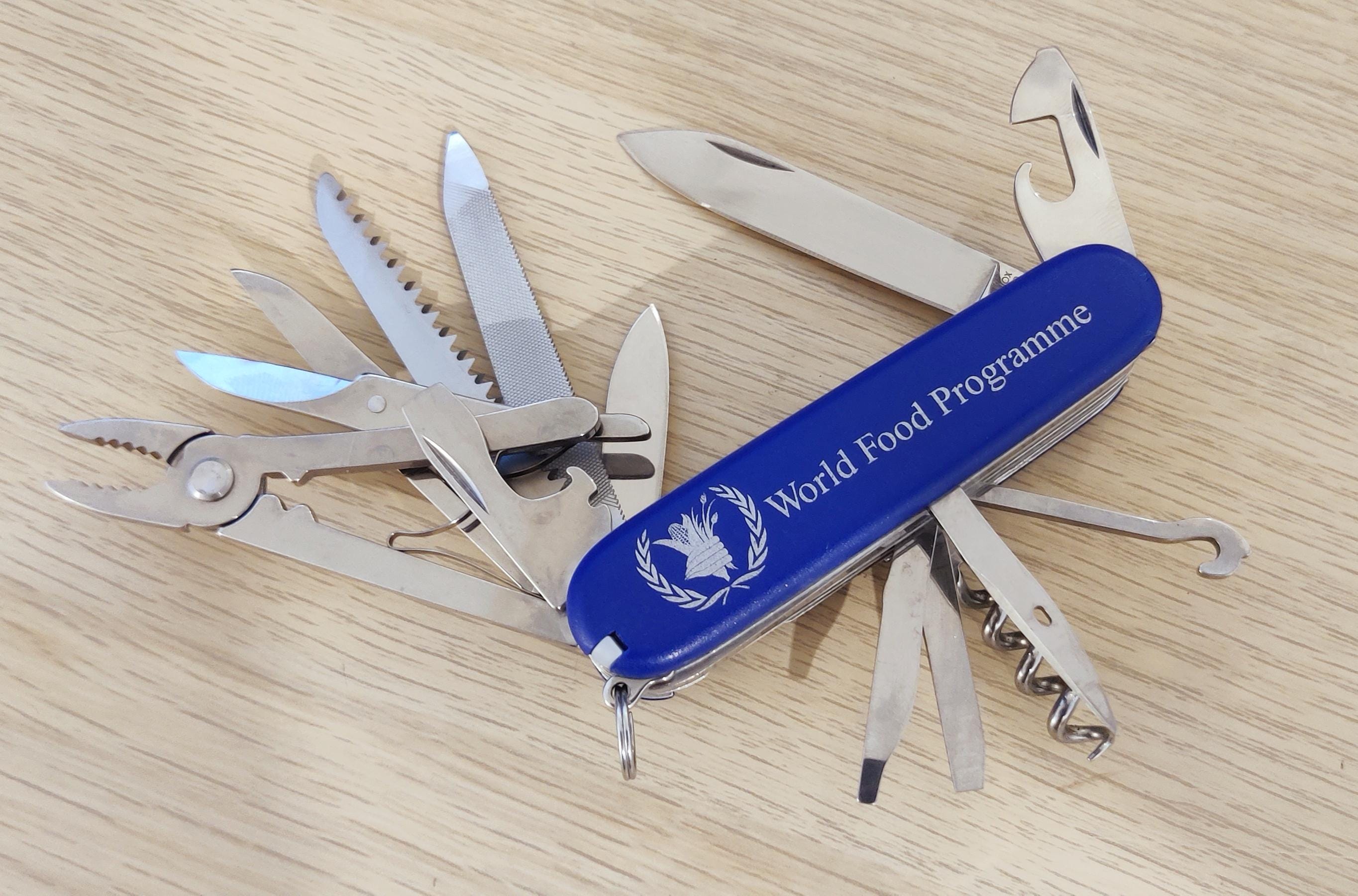 Victorinox Swiss Army Handyman blue Nylon World food Programme