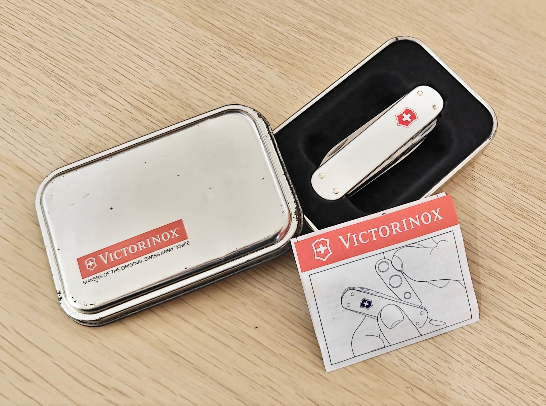 Victorinox Swiss Army Knife Cigar Cutter Alox 84mm Silver rare