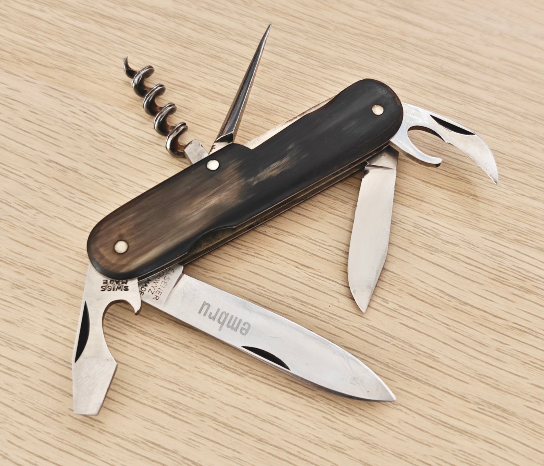 Victorinox Swiss Army Tourist Elsener Inoxyd 1946-1950 Embru Horn