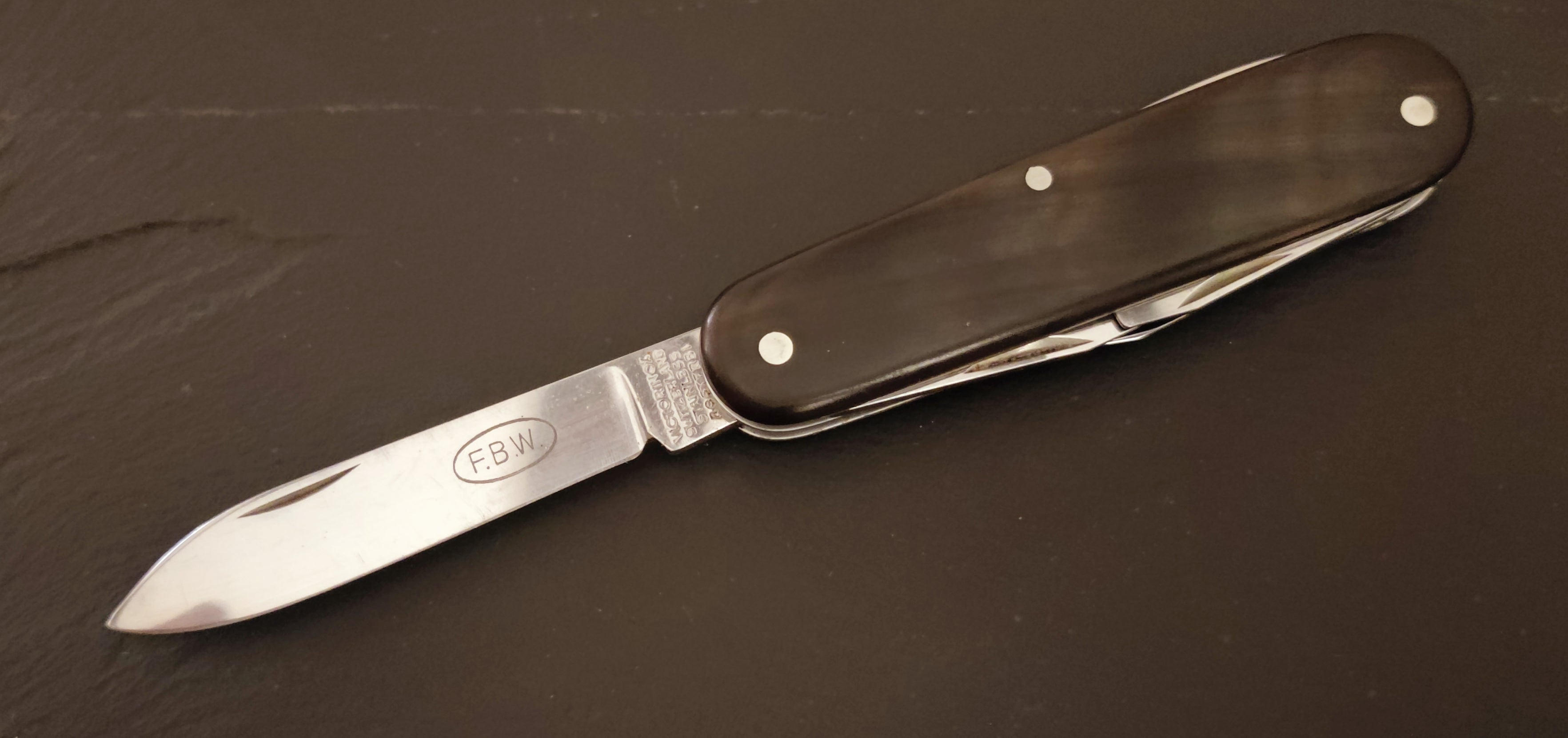 Escalas Victorinox Swiss Army Standard Modelo 234 Victoria Horn 1961-1971 FBW