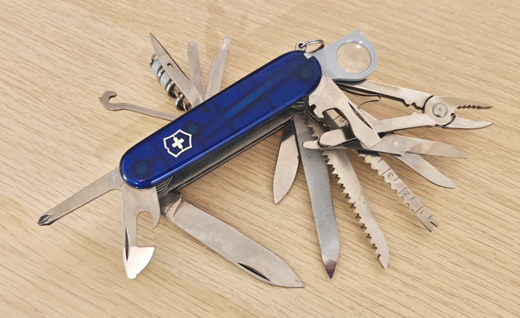 Victorinox Swiss Army Swisschamp Blue 1996-2005 leather pouch