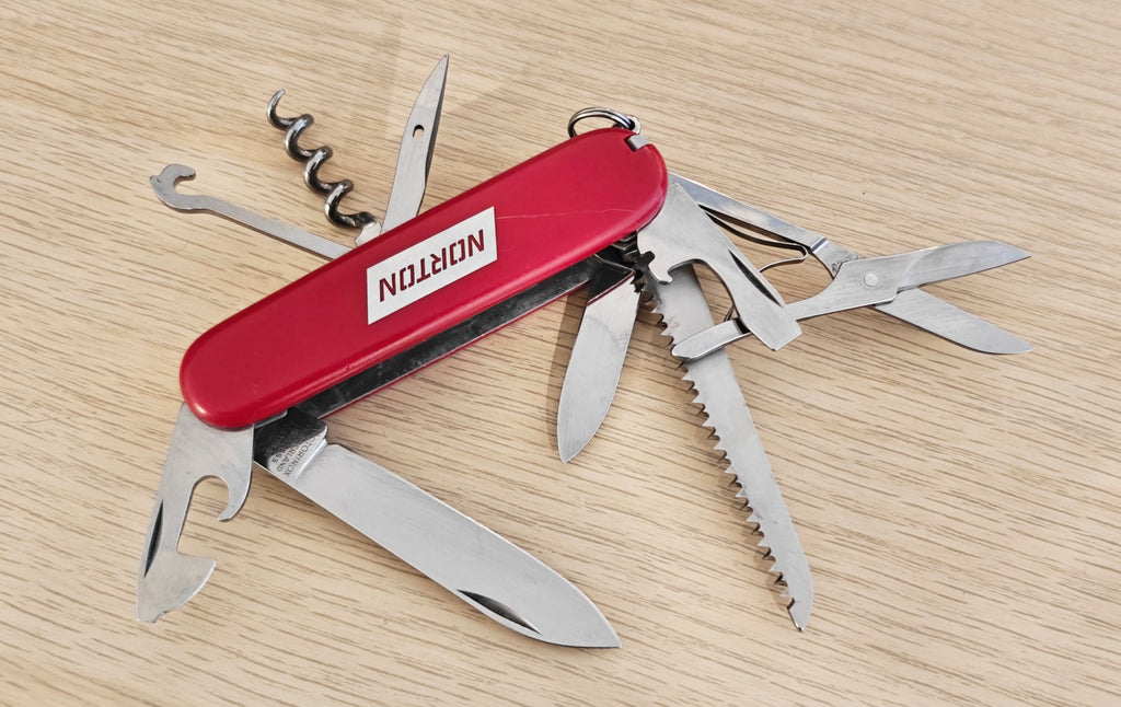 Victorinox Swiss Army Knife Huntsman NORTON metal inlay