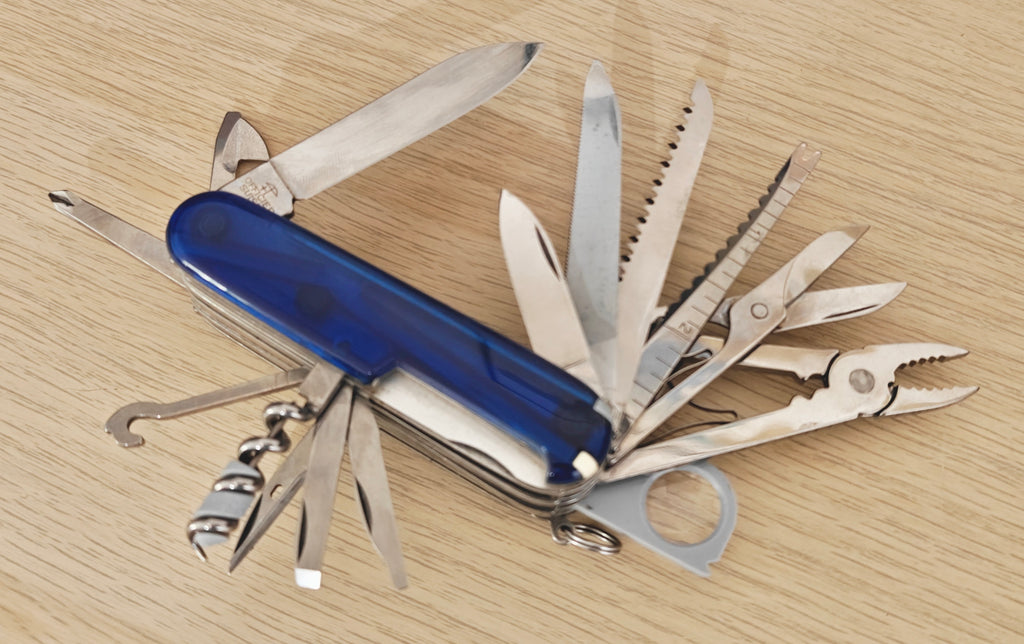 Victorinox Swiss Army Swisschamp Blue 1996-2005 leather pouch