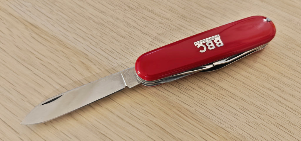 Victorinox Swiss Army Automobile Special 1983-1985 BBC Brown Boveri incrustation métallique