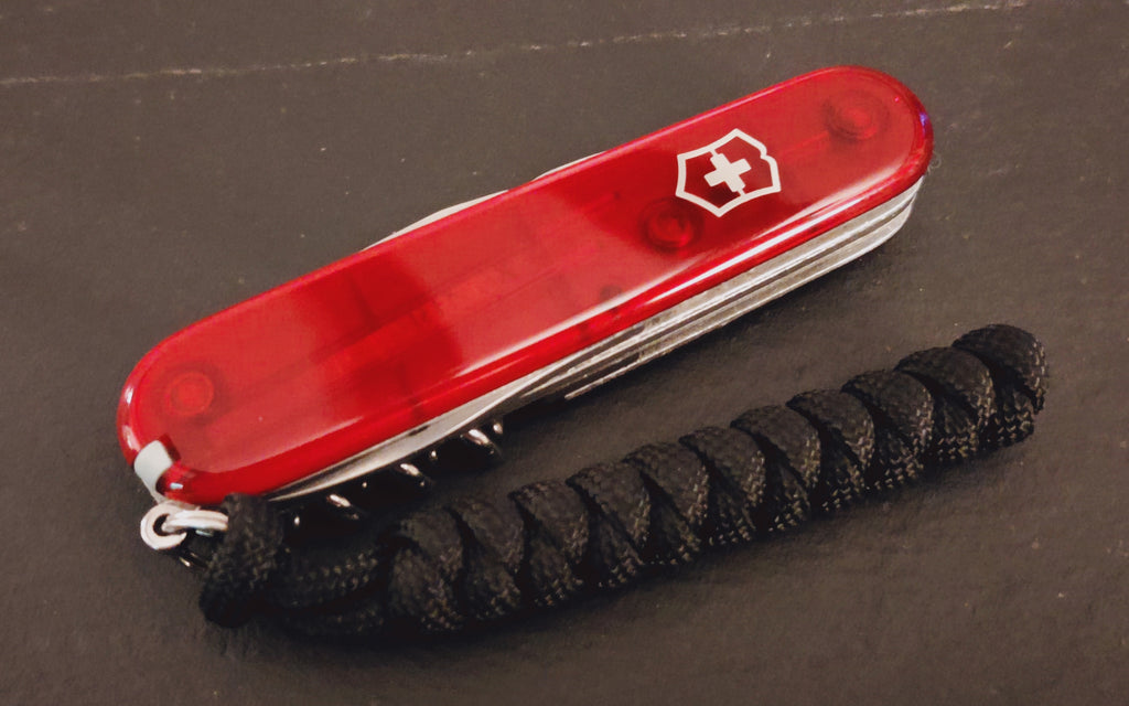 Paracord Lanyard Black for Victorinox SAK