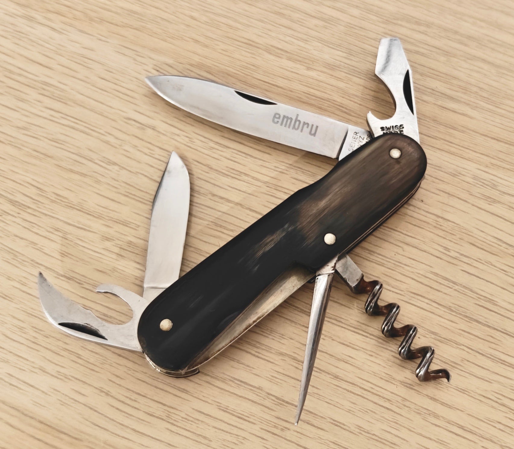 Victorinox Swiss Army Tourist Elsener Inoxyd 1946-1950 Embru Horn